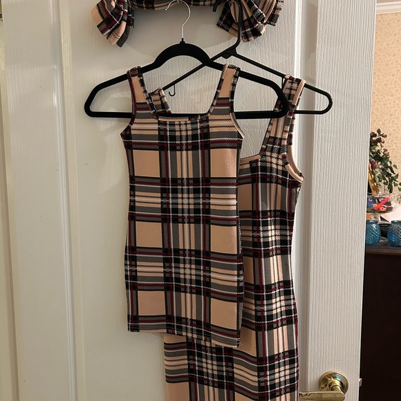 SHEIN Other - SHIEN Girls Plaid Dress/Skirt Set Big Girl Size 6 Little Girl Size 7